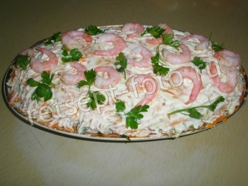 Салат "Суши" с красной рыбой, рисом и васаби