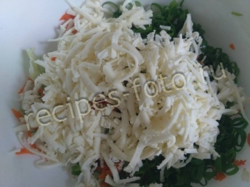 Салат из капусты с рисом
