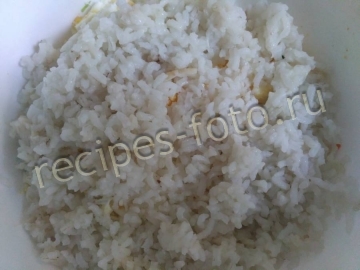 Салат из капусты с рисом