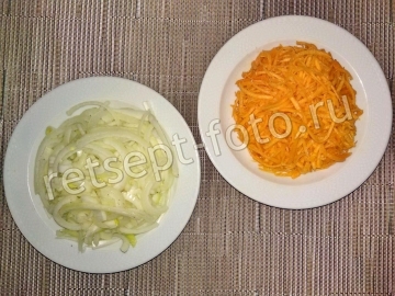 Салат из сердца с морковью и луком