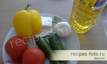 Вкусный салат на скорую руку "Шопский"