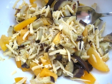 Салат с баклажанами и сыром без майонеза