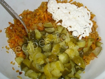 Салат с булгуром и овощами