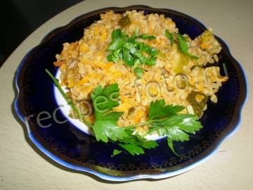 Салат с булгуром и овощами