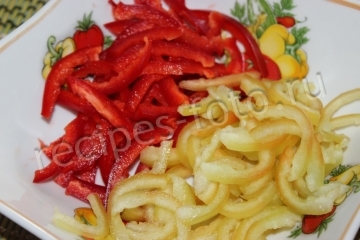 Салат с сыром и перцем