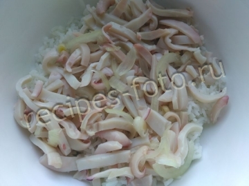 Салат с кальмарами с огурцом без майонеза