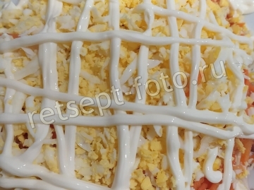 Салат с мандаринами и ветчиной