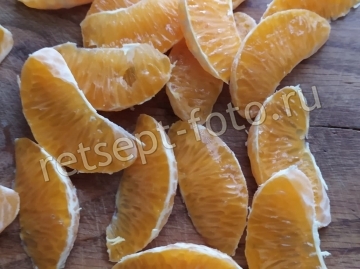 Салат с мандаринами и ветчиной