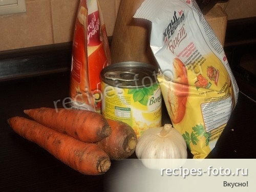 Салат из свежей моркови с чесноком и майонезом