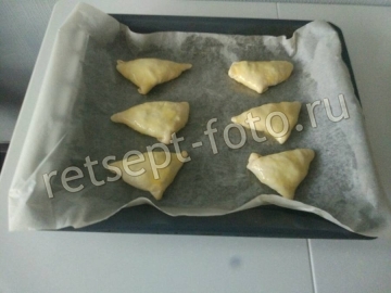 Самса с говядиной из пресного простого теста