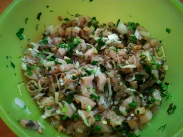Самса с мясом курицы и грибами в домашних условиях (простое тесто)