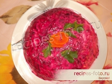 Селедка под шубой без моркови