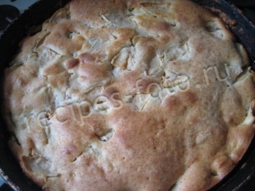 Шарлотка на сметане с яблоками в духовке