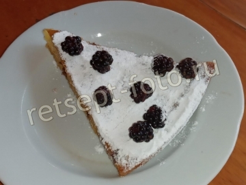 Шарлотка на кефире с яблоком и грушей
