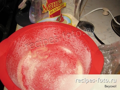Шарлотка с яблоками и грушами