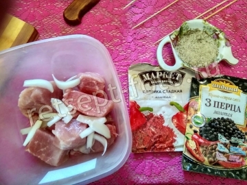 Шашлык из свинины в духовке на шпажках