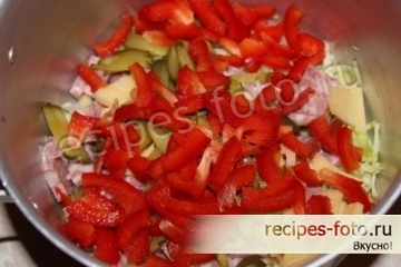 Шаурма домашняя с курицей, сыром и капустой
