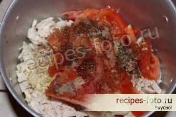 Шаурма домашняя с курицей, сыром и капустой