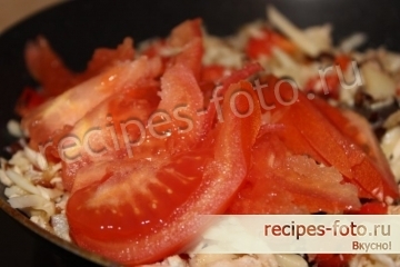 Шаурма из курицы, с грибами, сыром и овощами дома