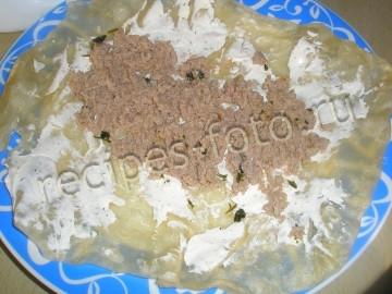 Шаурма с баклажанами, мясом и плавленым сыром