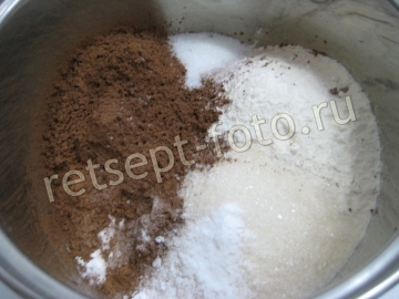 Шоколадные коржи на молоке и растительном масле