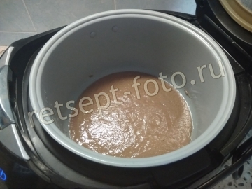 Шоколадный манник на воде в мультиварке