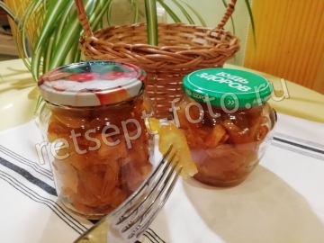 Стеклянное варенье из яблок