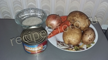 Суп из кильки в томатном соусе с рисом