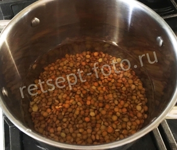 Суп из зеленой чечевицы с курицей