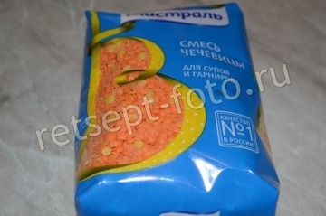 Суп с чечевицей и рыбной консервой