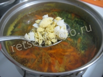 Суп с капустой брокколи и яйцом без мяса