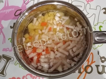Суп с куриными фрикадельками без зажарки