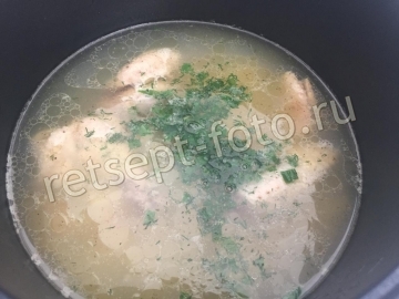 Суп с курицей и вермишелью без зажарки в мультиварке