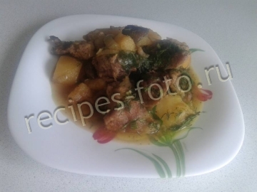 Свинина с картошкой и грибами