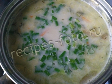 Сырный суп с кукурузой и плавленым сыром