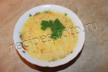 Сырный суп с плавленым сыром без мяса