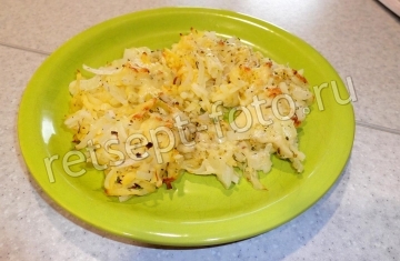 Тертый картофель с сыром в духовке