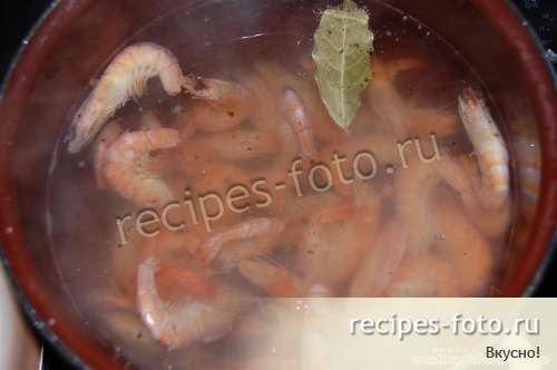 Салат "Цезарь" с креветками