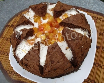 Торт "Килиманджаро" с персиками