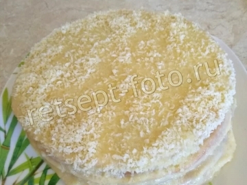Торт "Рафаэлло" с творогом