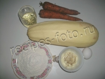 Торт из кабачков с морковью и чесноком