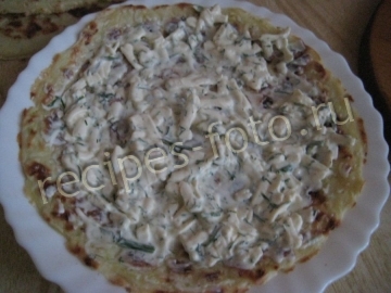 Торт из кабачков с плавленым сыром и помидорами