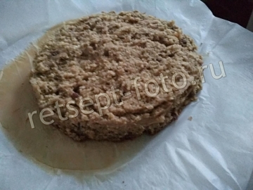 Торт с творогом и черной смородиной с желатином