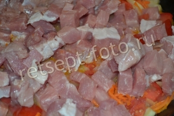 Тушеная капуста со свининой