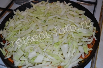 Тушеная капуста со свининой