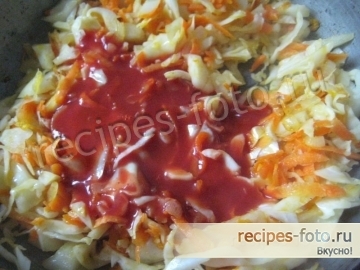 Тушеная картошка с капустой