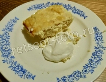 Творожная запеканка с рикоттой и бананом без сахара