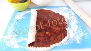 Творожные булочки с какао и корицей