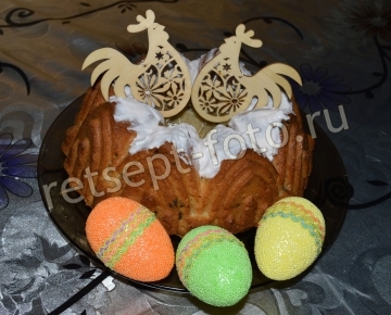 Творожный кулич с изюмом