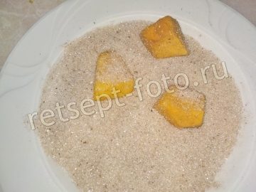 Тыква с сахаром и корицей запеченная кусочками с орехами